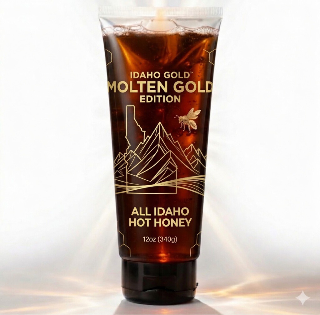 Idaho Gold Molten Edition hot honey jar